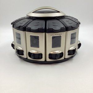 KitchenArt 12 Spice Container Turn-Table Carousel 1/4 Tsp Auto-Measure Herb Rack